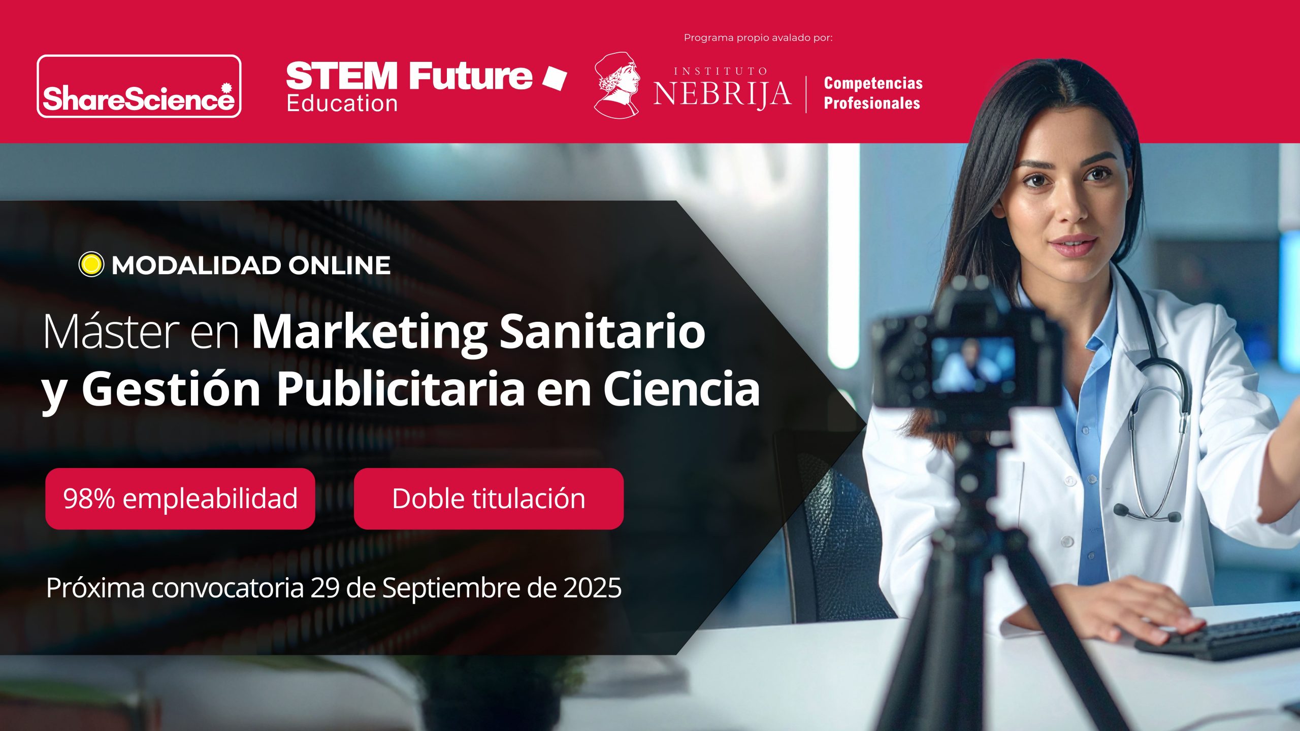 Máster Online Marketing Sanitario y Gestión Publicitaria en la Ciencia