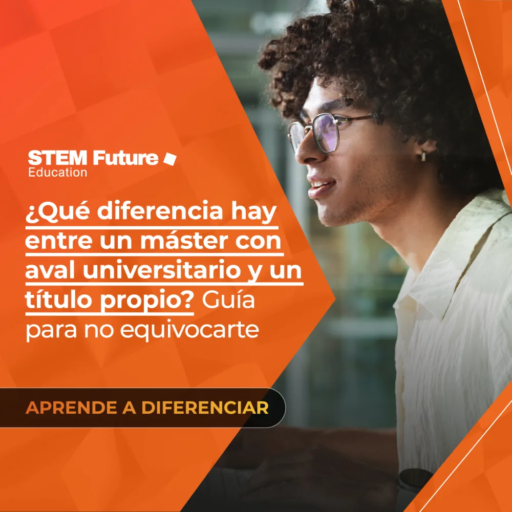 Estudiante analizando opciones entre un máster con aval universitario