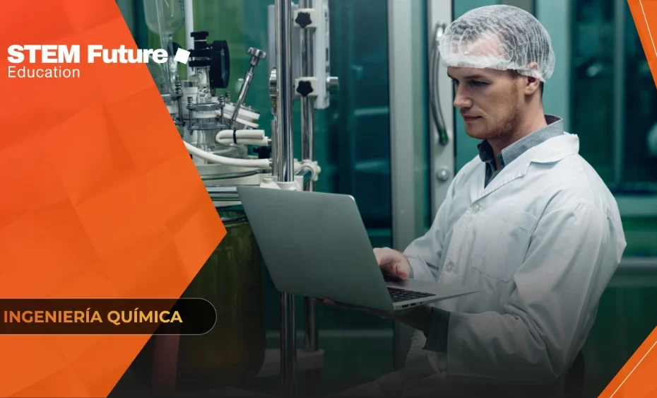 Alumno trabajando en laboratorio durante el máster en ingeniería química