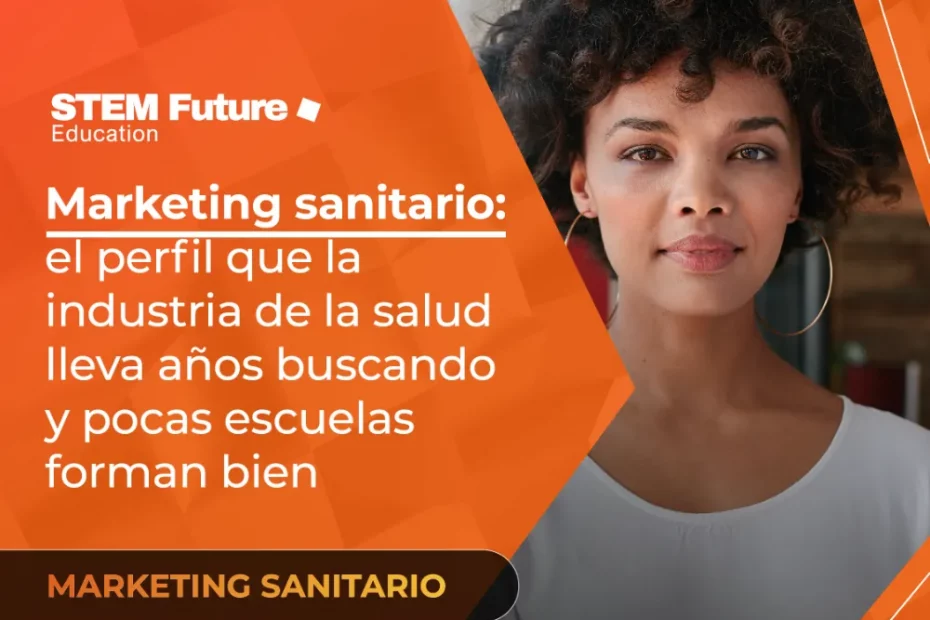 Perfil profesional de mujer joven experta en marketing sanitario